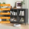 LunaLulinlk Heavy Duty Metal Modern Sideboard Buffet Cabinet with Storage Premium Steel Storage Cabinet ,Adjustable Feet - 4 of 4