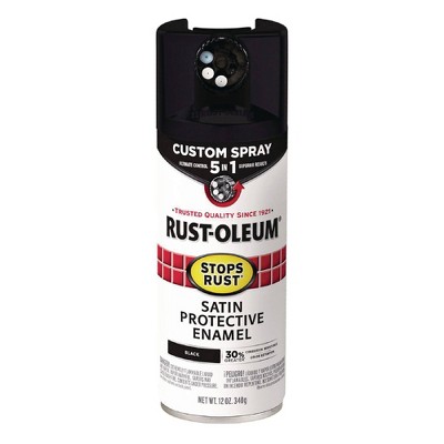 Rust-Oleum 12oz Stops Rust 5-in-1 Spray Paint Satin Black