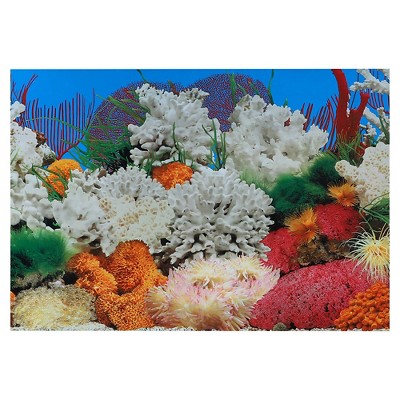 Unique Bargains Aquarium Background Poster Double-sided Fish Tank Background Decorative Pictures PVC 1 Pc
