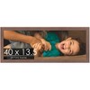 PosterPalooza | Panoramic Shabby Chic Brown Picture Frame - UV Acrylic, Foam Board Backing, Hanging Hardware - 2 of 4