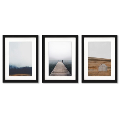 Americanflat Minimalist Landscape, Horizont Photo by Tanya Shumkina Black  Frame Wall Art