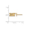 Black Bow Jewelry 14k Yellow Gold Plated Sterling Silver Sigma Delta Tau Greek Life Stud Earrings - 2 of 3