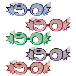Beistle 90 Glittered Foil Eyeglasses Assorted 25/Pack 54840-90 - 1 of 1