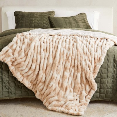 50" x 60" Reversible Faux Fur Throw Blanket - Great Bay Home