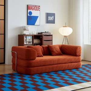 SKRAN Convertible Floor Sofa Bed, Modular Folding Sofa, 2-Seater Fold Out Couch Bed, With Convertible Blanket Pillow For Small Spaces - 1 of 4