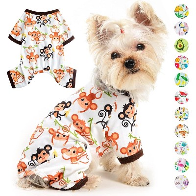 Paaaawaters Dog Jumpsuit Cute Animal Print Puppy Pajamas Soft Lightweight Post Surgery Recovery Pets Onesie