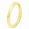 Black Bow Jewelry 2.25mm Stackable 14K Yellow Gold Plated Silver Semi Rounded Band - 3 of 4