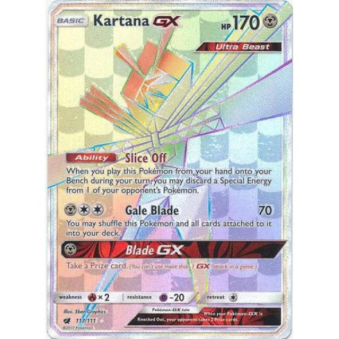 Pokemon Sun And Moon Crimson Invasion Hyper Rare Kartana Gx 117