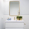 22.7" x 34.5" Thin Gold Raised Lip Metal Framed Rectangle Decorative Wall Mirror - Head West: Modern Style, No Assembly Required - 4 of 4