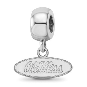 Black Bow Jewelry Sterling Silver Mississippi Rebels NCAA Bead Charm - 1 of 4