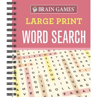 Brain Games - Large Print Word Search - by  Publications International Ltd & Brain Games (Spiral Bound)