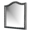 Royal Hampton Dresser Vanity Mirror, Crystal Tufted Gray Velvet Upholstery Arched Frame - 2 of 4