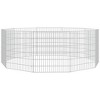 Animal Enclosure Silver Galvanized iron Adjustable sizevidaXL - 2 of 4