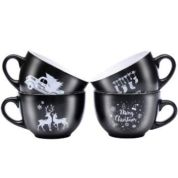 Bruntmor 12 Pc White 4 Oz Espresso Cup Set - Cute Ceramic Mugcup, 12 Piece  Set - Harris Teeter