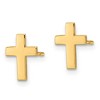 Black Bow Jewelry 9mm Polished Cross Post Earrings in 14k Yellow Gold - 2 of 4