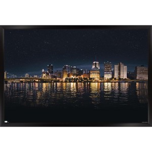 Trends International Cityscapes - Pittsburgh, Pennsylvania Framed Wall Poster Prints - 1 of 4