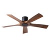 Modern Forms Aviator 5-Blade Smart Flush Mount Ceiling Fan in Matte Black/Distressed Koa - 2 of 4