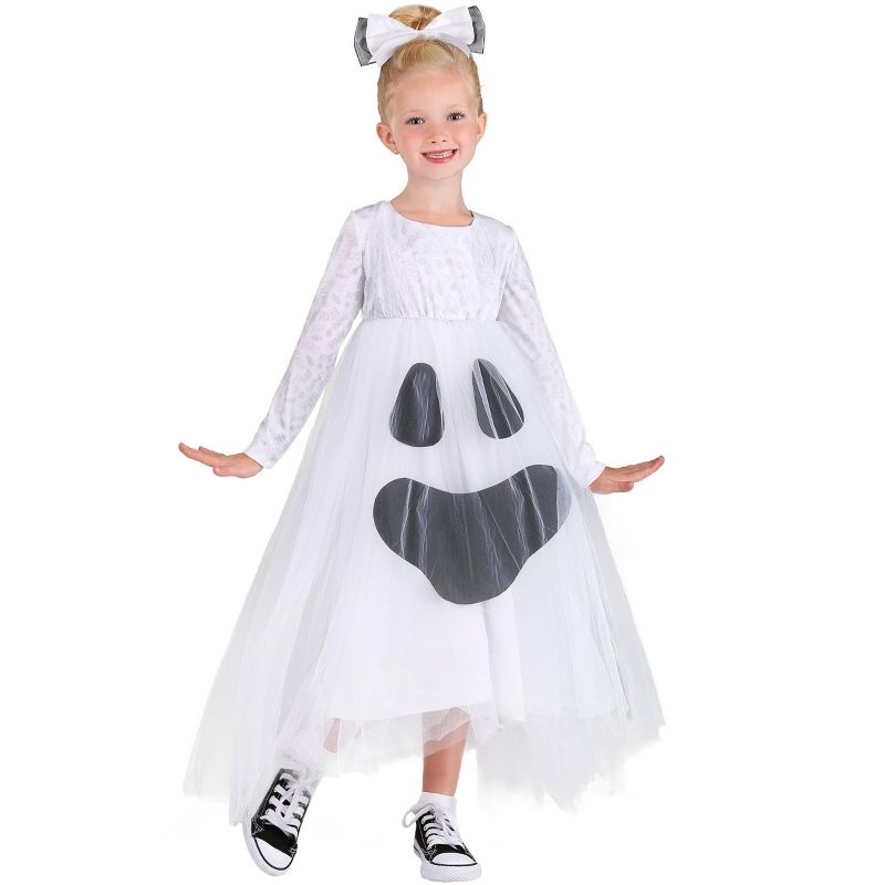 HalloweenCostumes.com Girl's Ghost Tutu Costume, 1 of 3