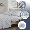 3 Pcs Novelty Printed 100% Cotton Sheet Set, Breathable & Extra Soft Deep Pocket Fitted Sheets for All Seasons, Heavyweight Bedding with Pillow Cases - 2 of 4