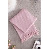 Sapphtopaz 2 Pack Cotton Throw Blanket with Tassels, All Seasons Comfort Throw Blanket, 50x60", Accent Blanket for Living Room or Bedroom - 3 of 4