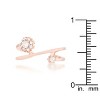 Slickblue Modern Rose Gold Wrap Ring with 0.25ct Round CZ, Prong Set, Classic Statement Jewelry, Sizes 5-10 - 3 of 4