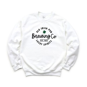Simply Sage Market Women's Graphic Sweatshirt Old Irish Brewing Co. St. Patrick's Day - 1 of 3