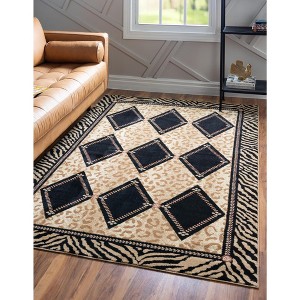 Unique Loom    Wildlife Ocelote Area Rug - 1 of 4