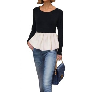 Women's LUCY BUBBLE HEM TOP - VaVa - 1 of 3