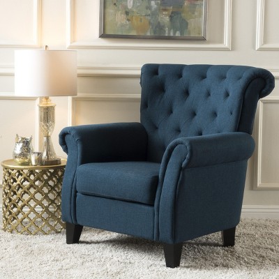 Mid-Century Modern Springfield Tufted Arm Chair with Velvet-Christopher Knight Home