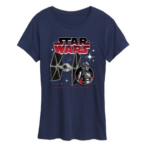 Women's - Star Wars - Tie Fighter And Pilot Short Sleeve Graphic T-Shirt - 1 of 4