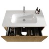 NicBex 24/30/36"Chic Striped Floating Bathroom Vanity Cabinet with Top Ceramic Sink Combo,Wall-Mounted Bathroom Cabinet,1.38"Pre-drilled Faucet - 3 of 4