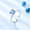 Blue Topaz Engagement Ring for Women Sterling Silver Ginger Lyne Collection - image 2 of 4