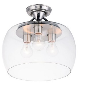 Maxim Lighting Goblet 3 - Light Semi-Flush Mount in  Black/Satin Nickel - 1 of 3