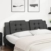 vidaXL Black 72" Faux Leather Headboard Cushion - Upholstered Hanging Pillow for Bedroom Comfort - 2 of 4