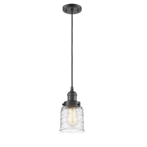 Bell - 1 Light Cord Hung Mini Pendant In Industrial Style-10 Inches Tall and 5 Inches Wide - 1 of 1