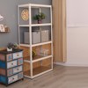FONTOI 5 Tiers Adjustable Storage Shelving, Stackable Metal Storage Utility Rack Shelf for Warehouse Pantry Closet Kitchen, White, 15.7"*70.8"*35.4" - 4 of 4