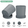 Unique Bargains Plastic Drainage Holes Indoor Plants Flower Pots 4 Pc - 2 of 4
