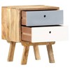 vidaXL Bedside Cabinet 15.7"x13.8"x19.7" Solid Mango Wood - 2 of 4