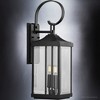 Urban Ambiance Luxury Transitional Outdoor Wall Sconce 21.75''H x 7''W,  Midnight Black Finish,  Calderdale Collection, UHP1403 - 3 of 4