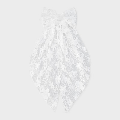 Floral Lace Bow Hair Barrette - Wild Fable™