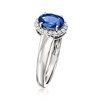 Ross-Simons 1.00 Carat Sapphire and .12 ct. t.w. Diamond Ring in Platinum - 3 of 4