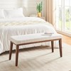 Upholstered Bench for Bedroom End of Bed,Entryway Bench for Living Room,Dining Bench with Padded Seat and Solid Wood Leg for Kitchen Bedroom - 2 of 4
