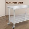 Stainless Steel Heavy-Duty Prep Table for Versatile Workspaces, Commercial Worktable with Hooks for Kitchens & Restaurants - 4 of 4