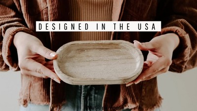 Cream Speckled Stoneware Rectangular Tray - 8x4"