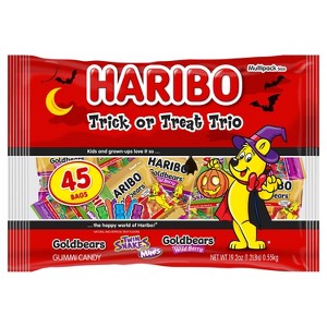 HARIBO Halloween Trick Or Treat Trio Chewy Gummy Candy Bag - 19oz
