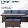 Heynemo 7 PiecePatio Furniture Set with Dining Table and Chair, All Weather Wicker Conversation Set with Ottoman - 2 of 4