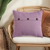 REGALWOVEN Solid Triple Button Decorative Throw Pillow Covers for Sofa Couch Bed 18 x 18 Inch 2 Pcs - 2 of 4