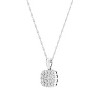 GILDED Lab Diamond (SI1-SI2 Clarity, F-G Color) and Sterling Silver Round & Pear Shape Pendant with 18 inch Cable Chain and Spring Ring Clasp - 2 of 4