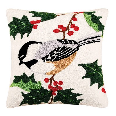 C&F Home 18" x 18" Chickadee Needlepoint Pillow