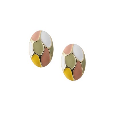 Women's The Python Stud Earrings - Blush Pink:Pistachio Green